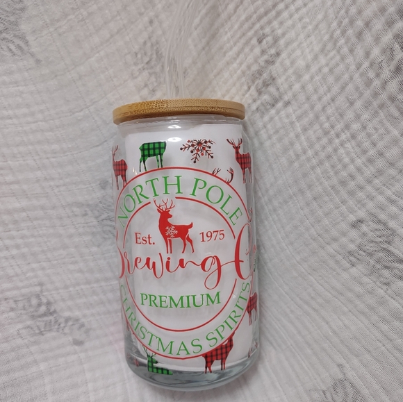 North Pole brewing glass can tumbler - Picture 4 of 5